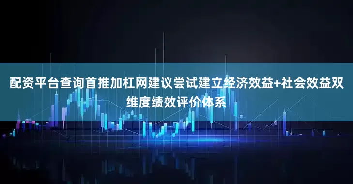 配资平台查询首推加杠网建议尝试建立经济效益+社会效益双维度绩效评价体系